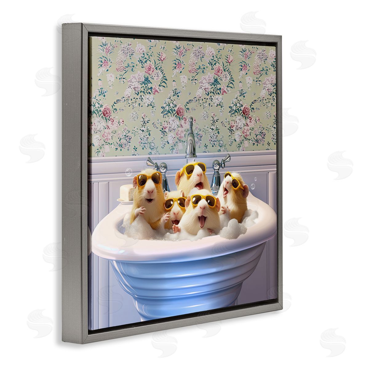 Jim Baldwin Guinea Pigs Sink Canvas Wall Art Print