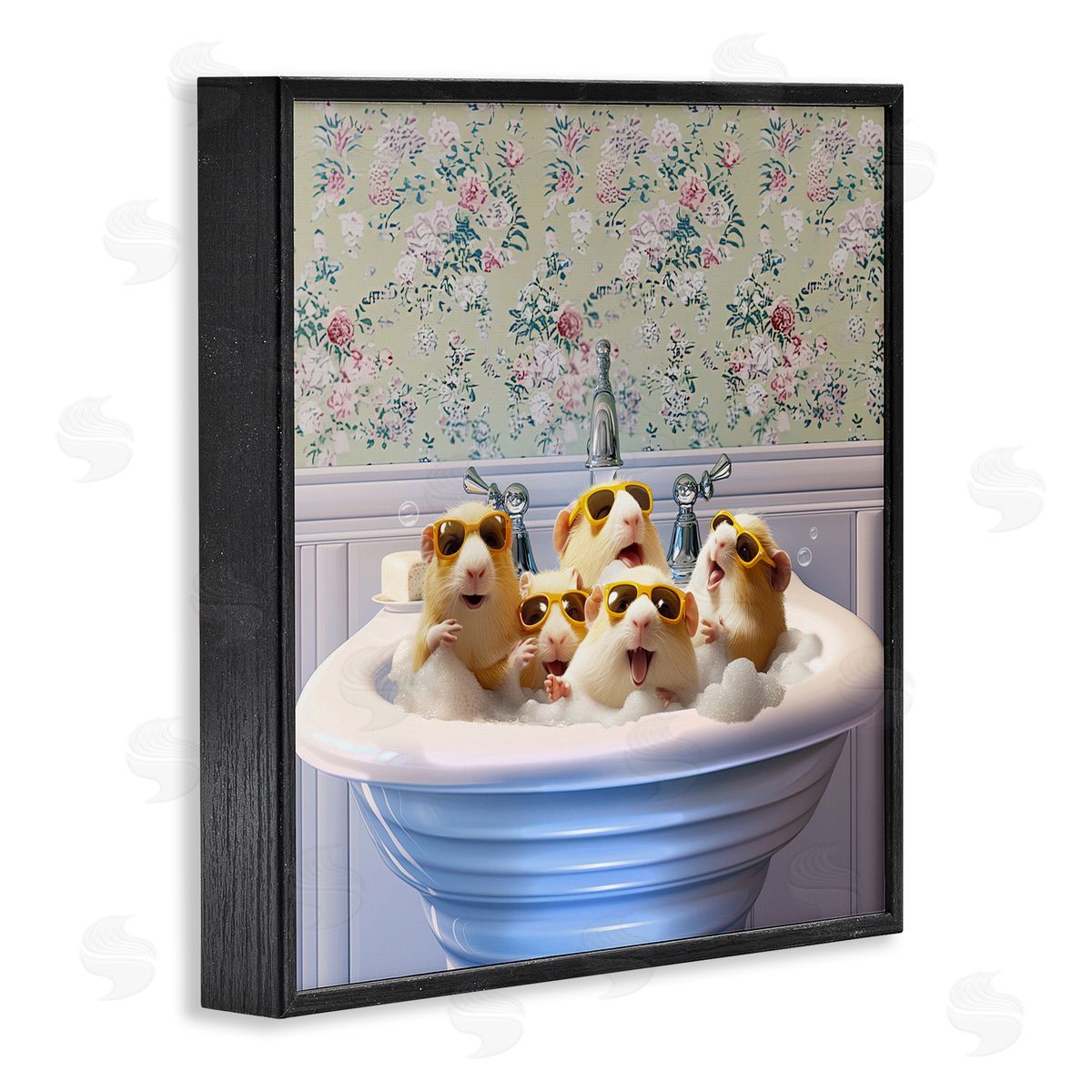 Jim Baldwin Guinea Pigs Sink Canvas Wall Art Print