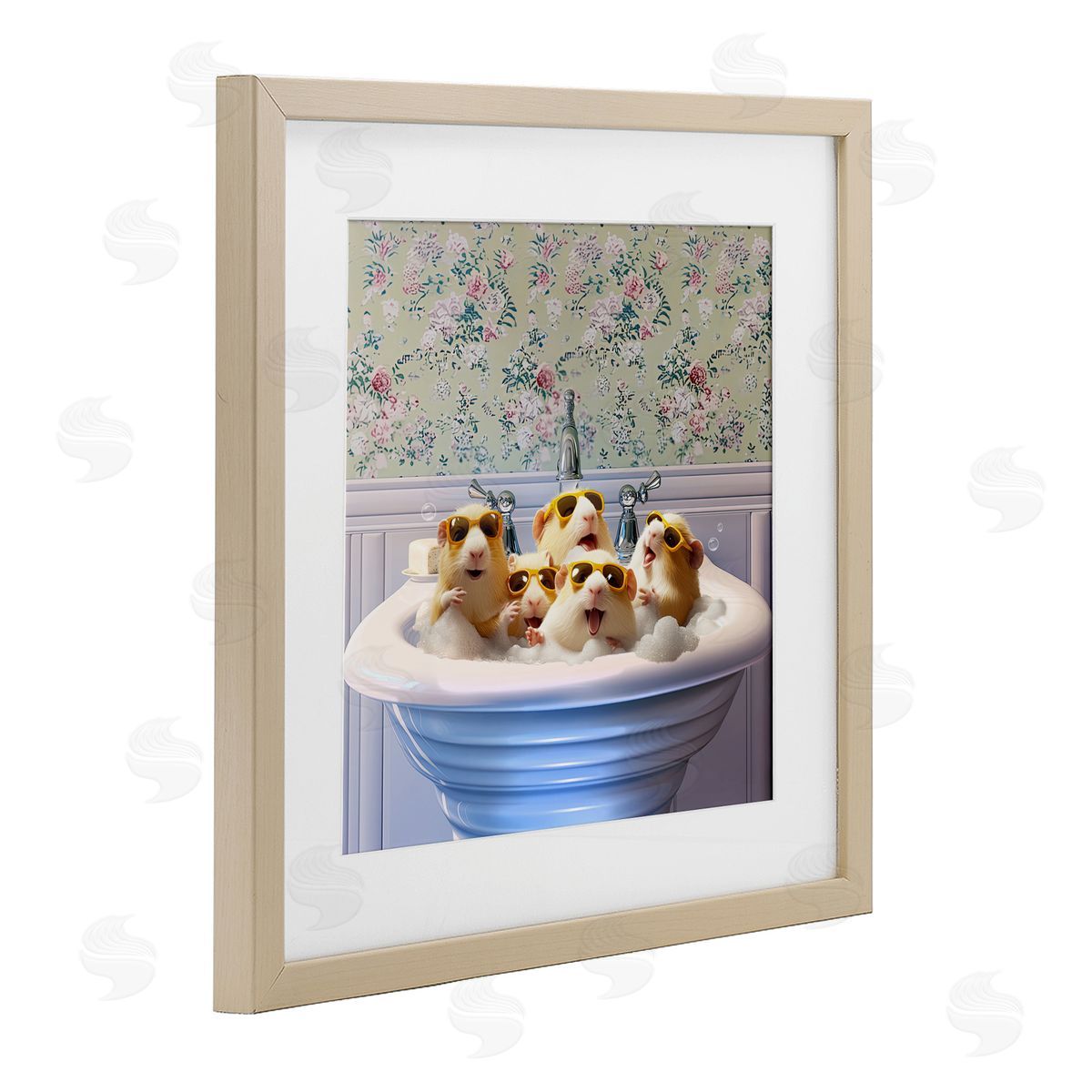 Jim Baldwin Guinea Pigs Sink Canvas Wall Art Print