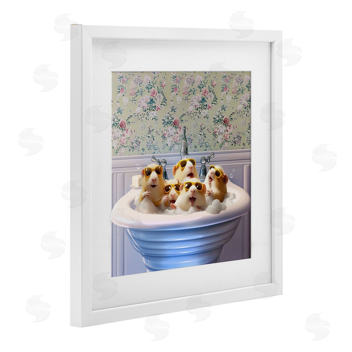 Jim Baldwin Guinea Pigs Sink Canvas Wall Art Print