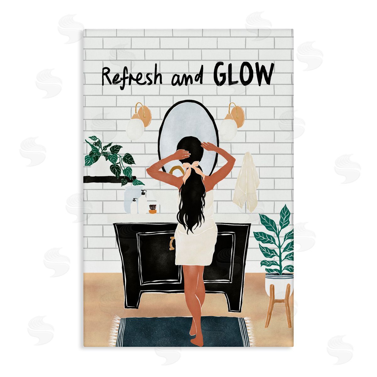 JJ Design House LLC Refresh And Glow Beauty Canvas Wall Art Print