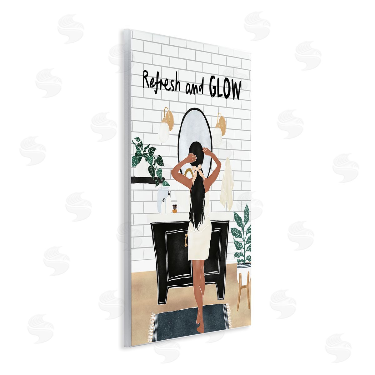 JJ Design House LLC Refresh And Glow Beauty Canvas Wall Art Print