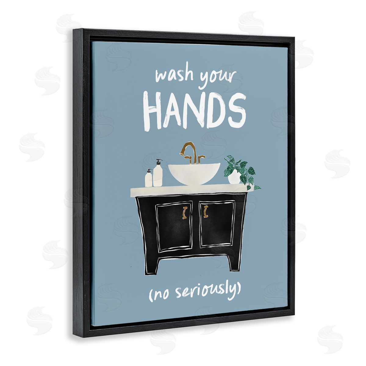 JJ Design House LLC Wash Your Hands Seriously Canvas Wall Art Print