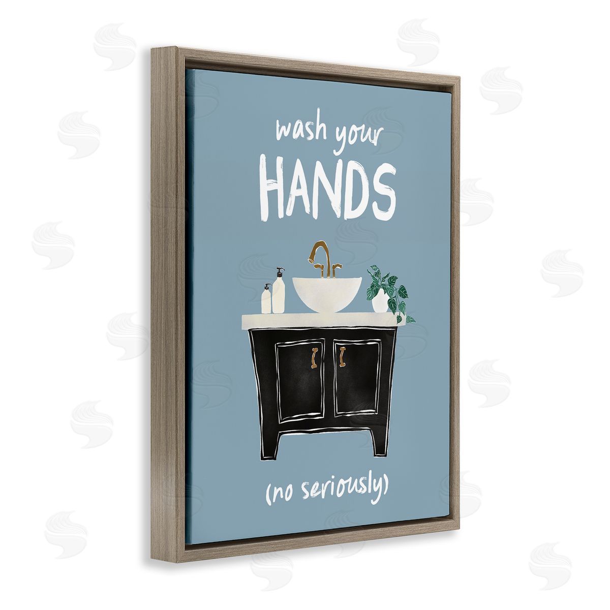 JJ Design House LLC Wash Your Hands Seriously Canvas Wall Art Print