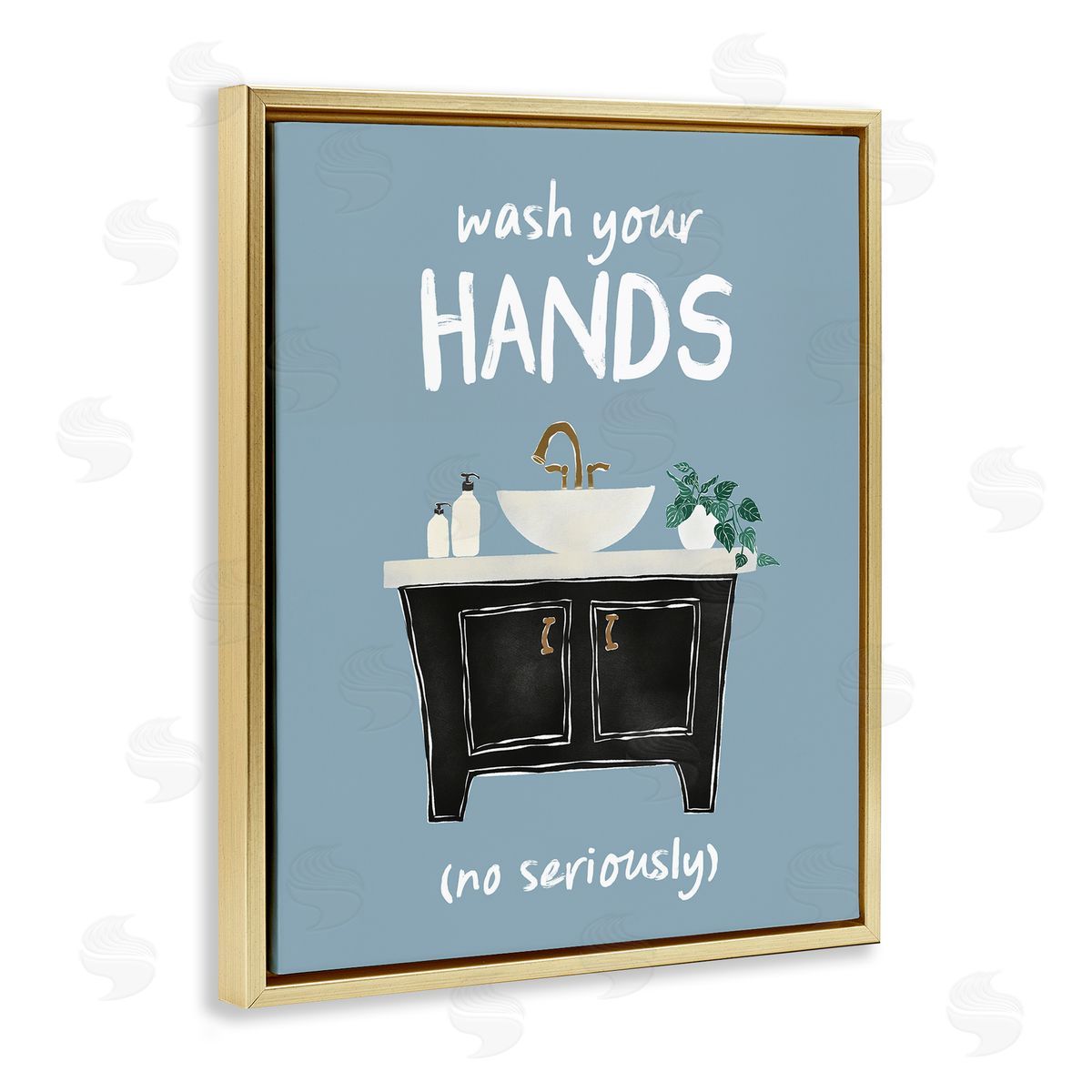 JJ Design House LLC Wash Your Hands Seriously Canvas Wall Art Print