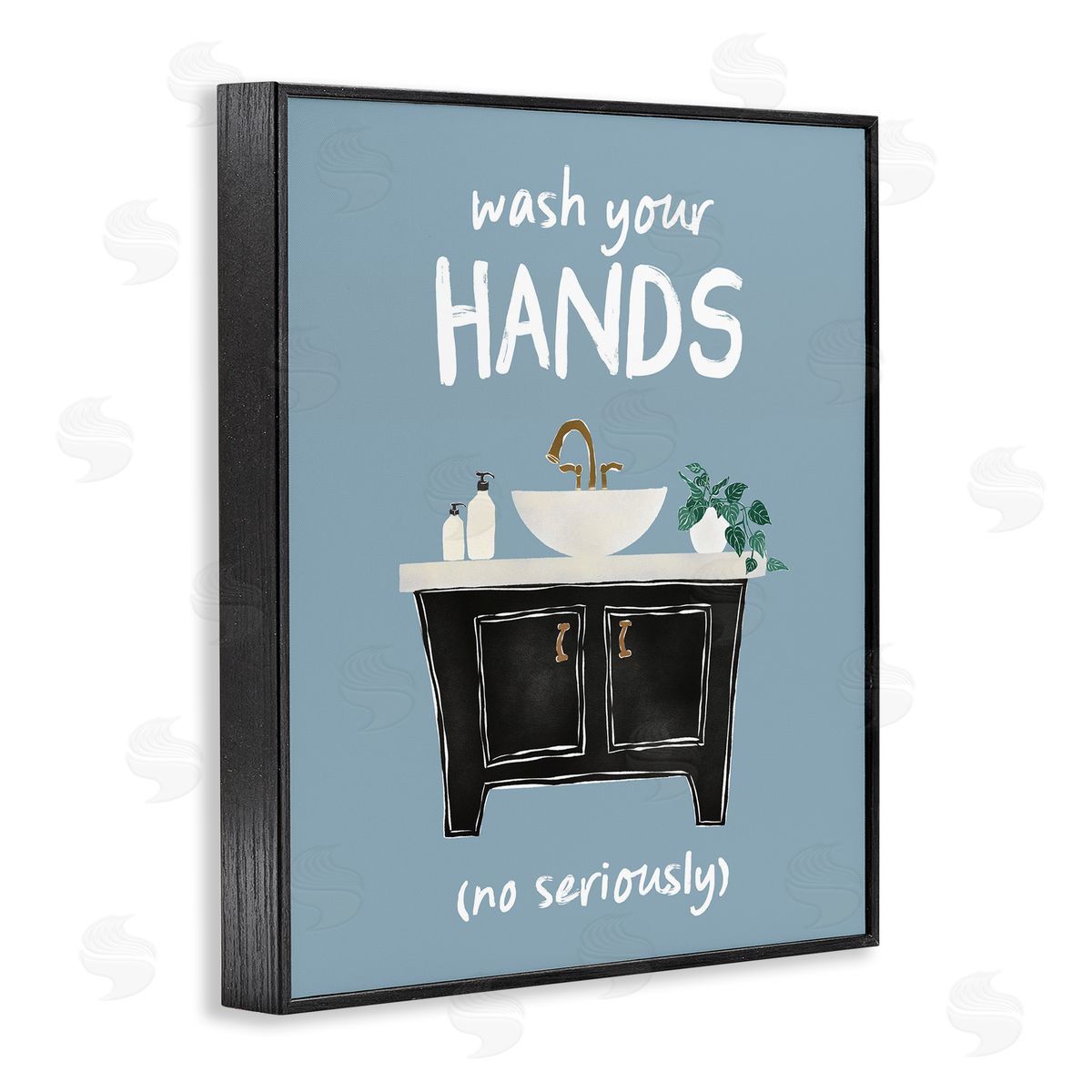 JJ Design House LLC Wash Your Hands Seriously Canvas Wall Art Print