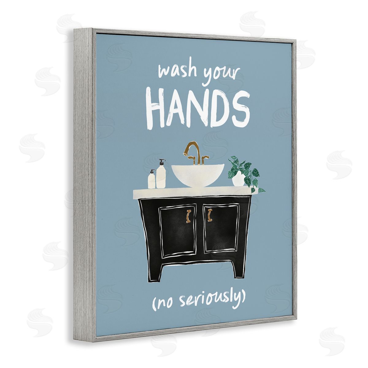 JJ Design House LLC Wash Your Hands Seriously Canvas Wall Art Print