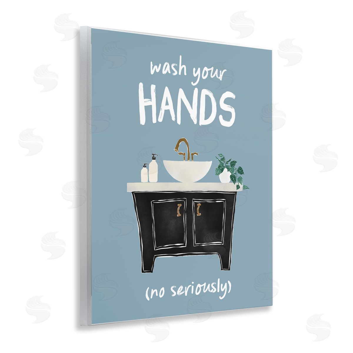 JJ Design House LLC Wash Your Hands Seriously Canvas Wall Art Print
