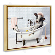Mehu Art | Cow & Rubber Duck in Bath