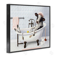 Mehu Art | Cow & Rubber Duck in Bath