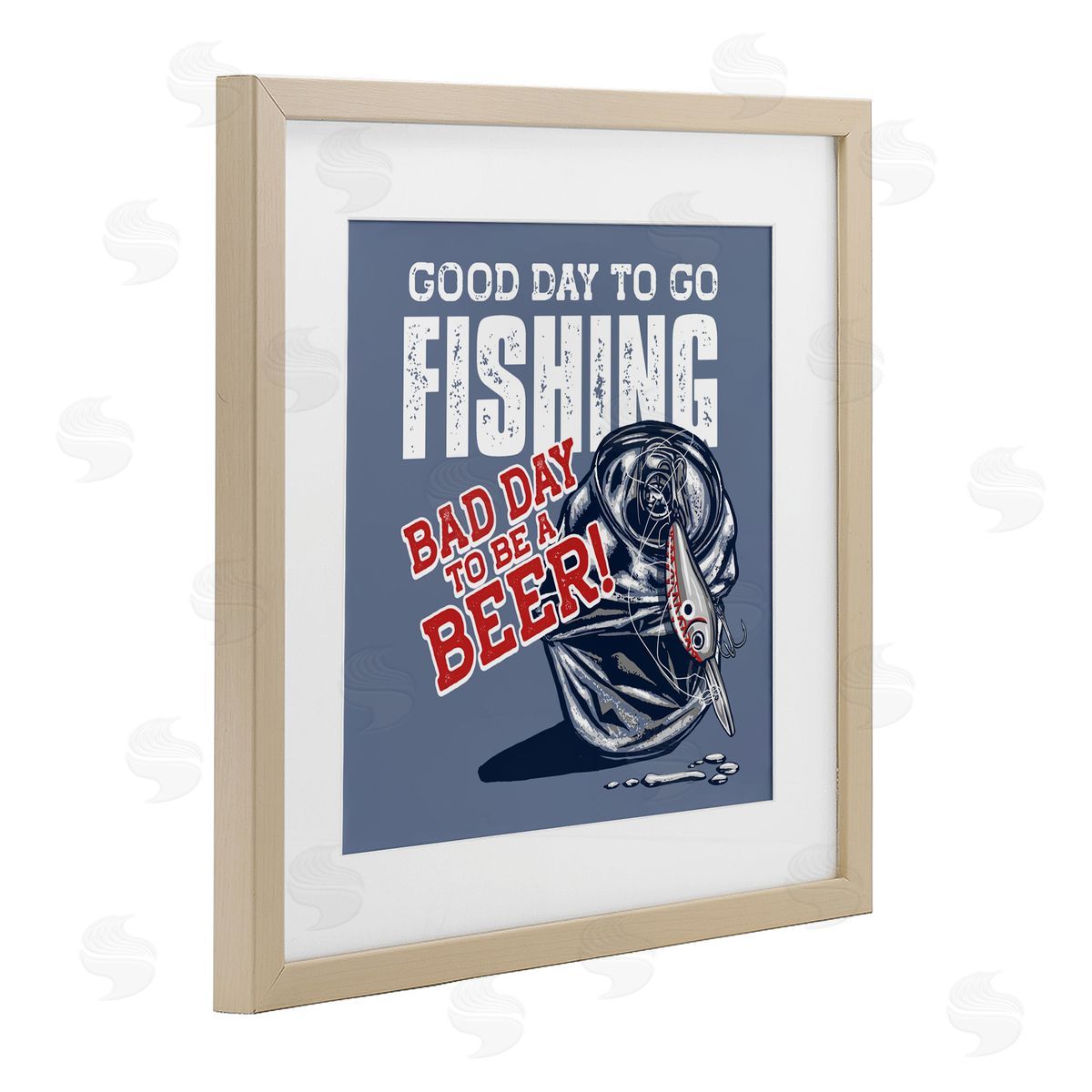 Jedco Brands, Inc. Good Day For Fishing & Beer Canvas Wall Art Print