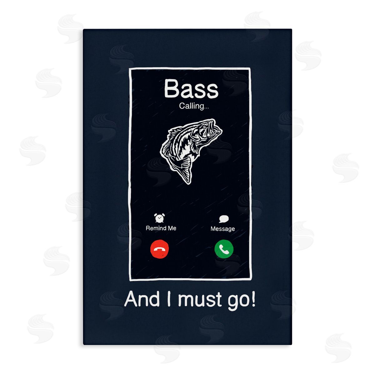 Jedco Brands, Inc. Bass Is Calling Must Go Canvas Wall Art Print