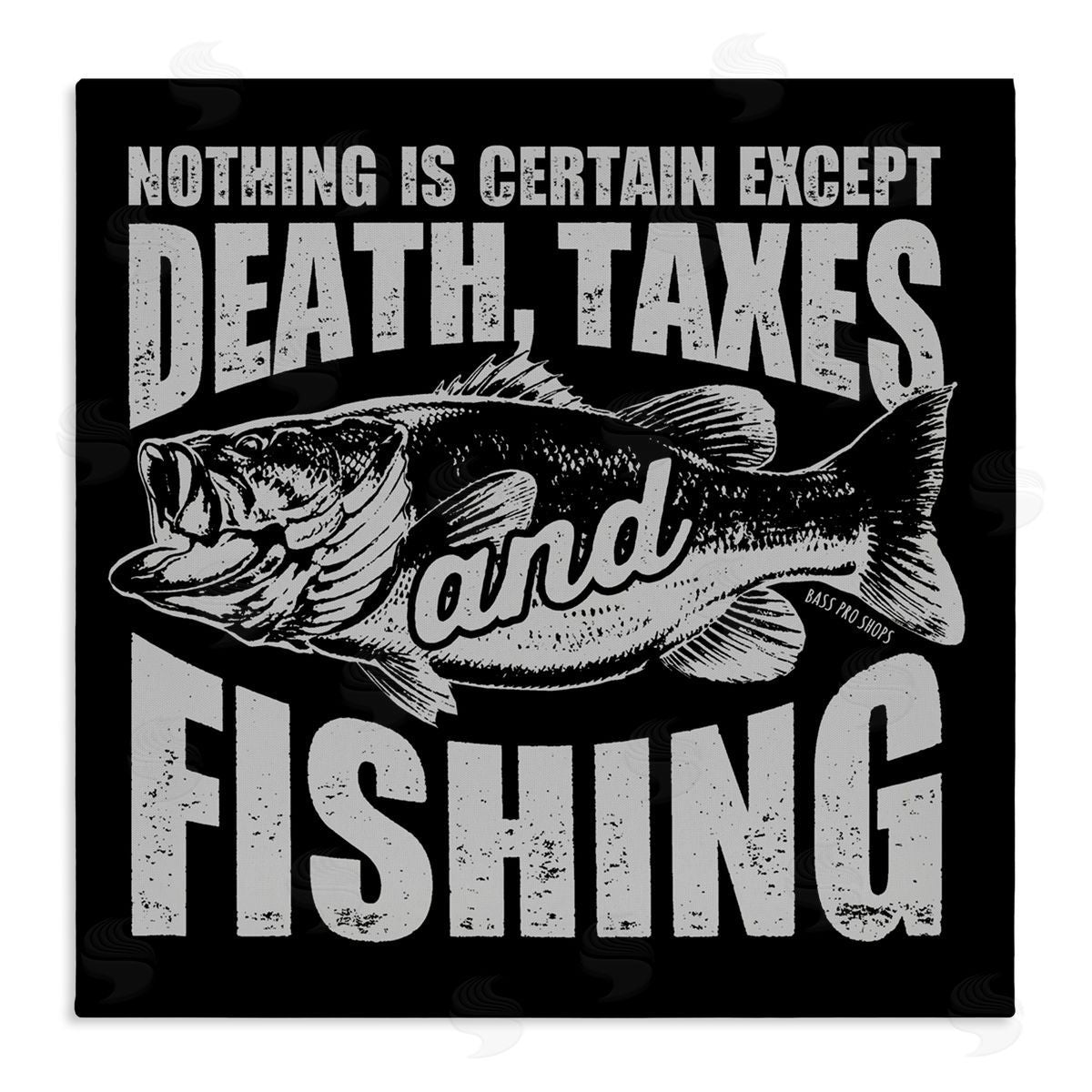 Jedco Brands, Inc. Death Taxes And Fishing Canvas Wall Art Print