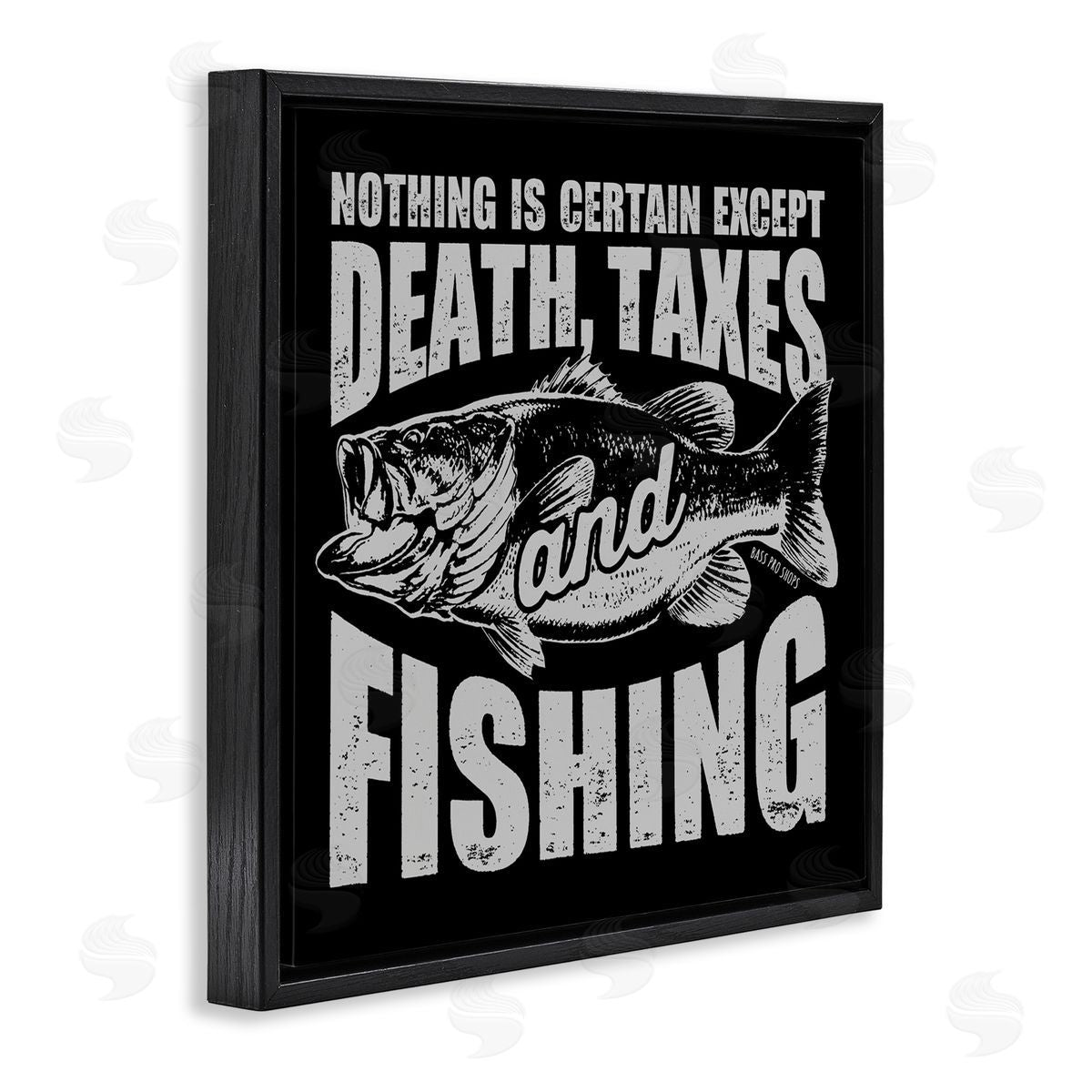 Jedco Brands, Inc. Death Taxes And Fishing Canvas Wall Art Print