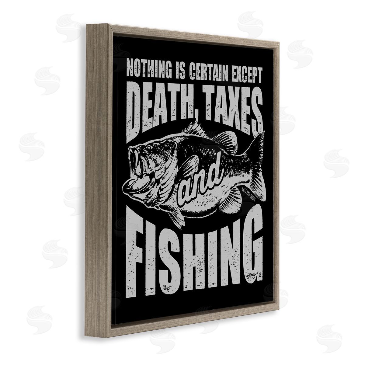 Jedco Brands, Inc. Death Taxes And Fishing Canvas Wall Art Print