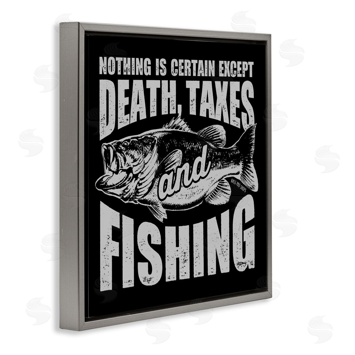 Jedco Brands, Inc. Death Taxes And Fishing Canvas Wall Art Print