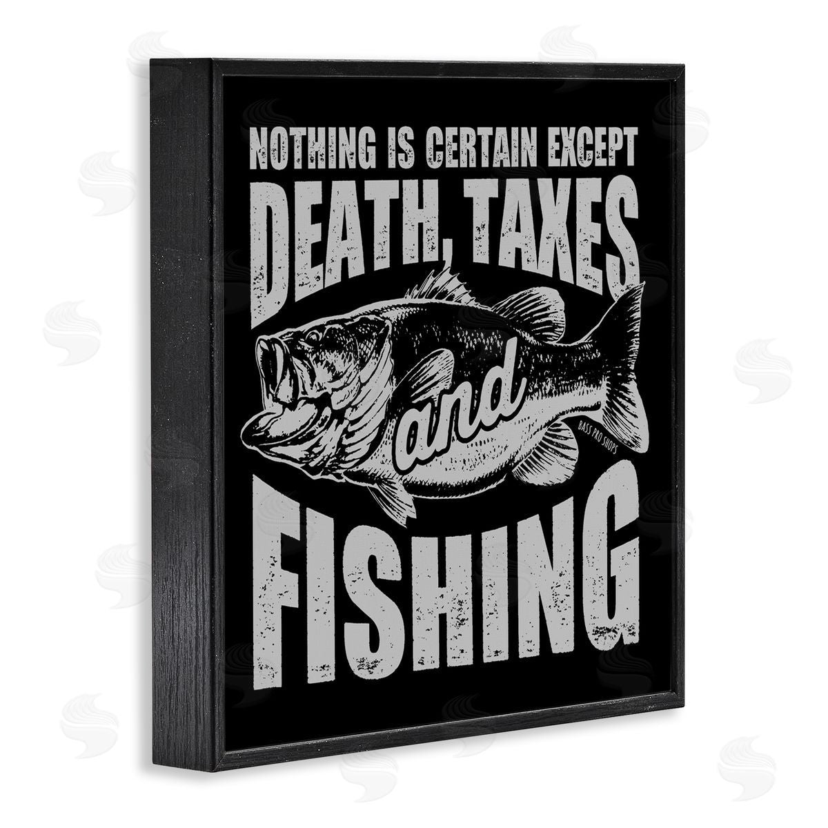 Jedco Brands, Inc. Death Taxes And Fishing Canvas Wall Art Print