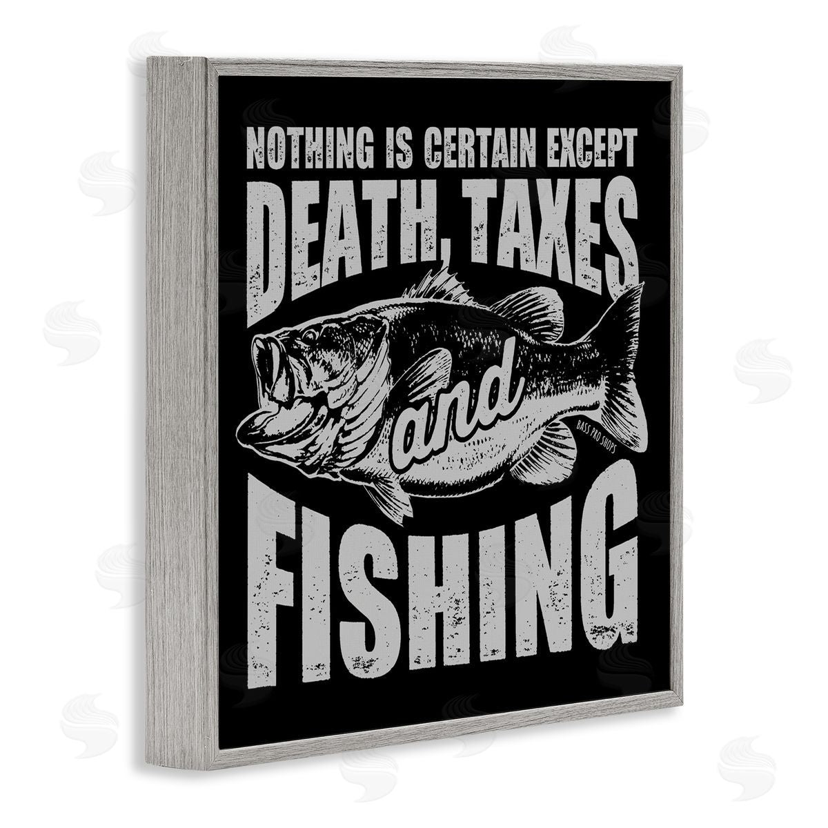 Jedco Brands, Inc. Death Taxes And Fishing Canvas Wall Art Print