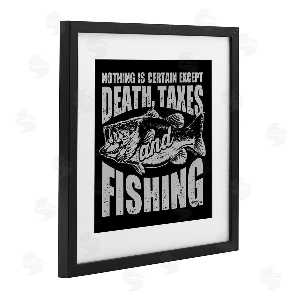Jedco Brands, Inc. Death Taxes And Fishing Canvas Wall Art Print