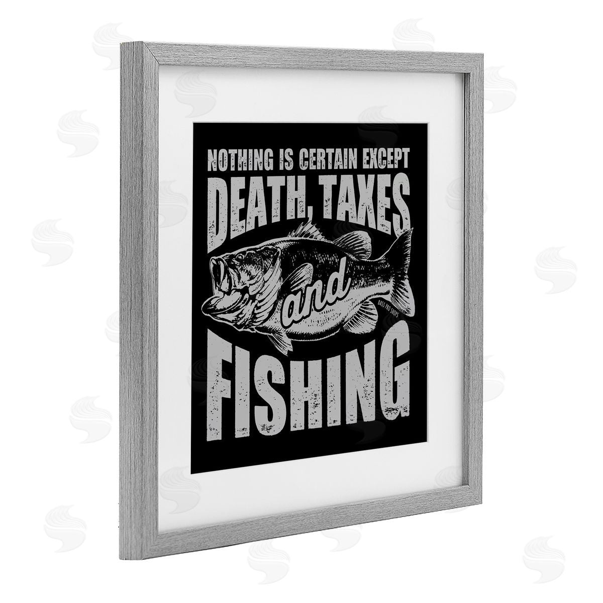Jedco Brands, Inc. Death Taxes And Fishing Canvas Wall Art Print