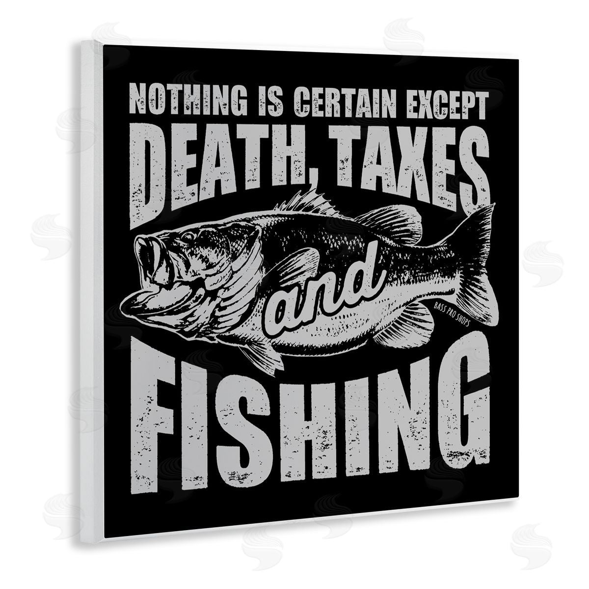 Jedco Brands, Inc. Death Taxes And Fishing Canvas Wall Art Print