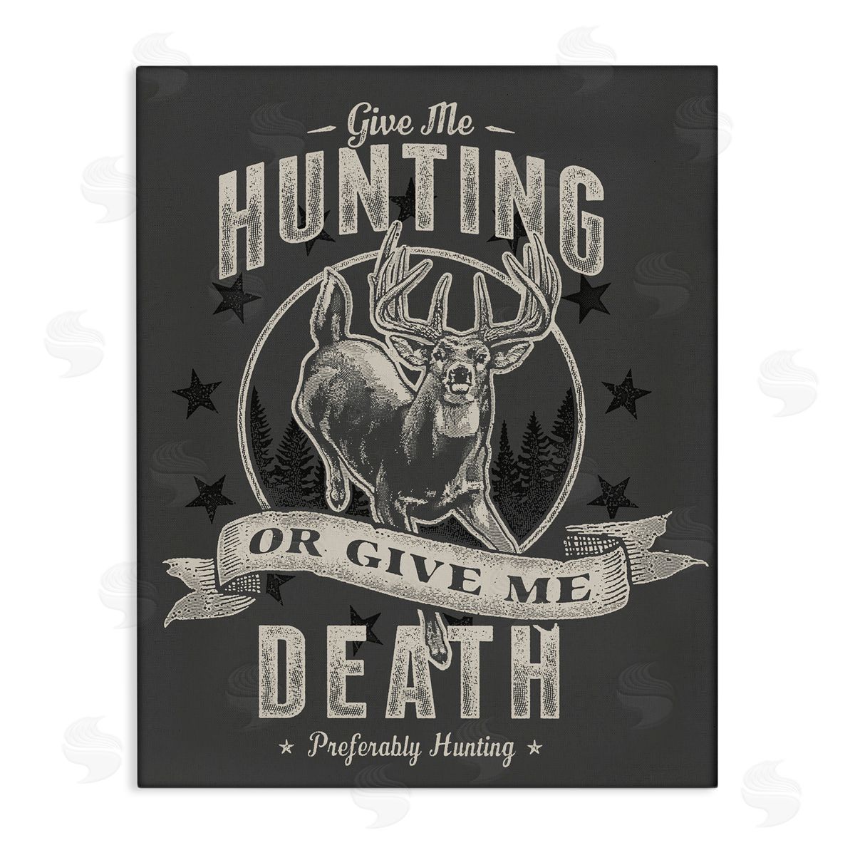 Jedco Brands, Inc. Give Me Hunting Or Death Canvas Wall Art Print