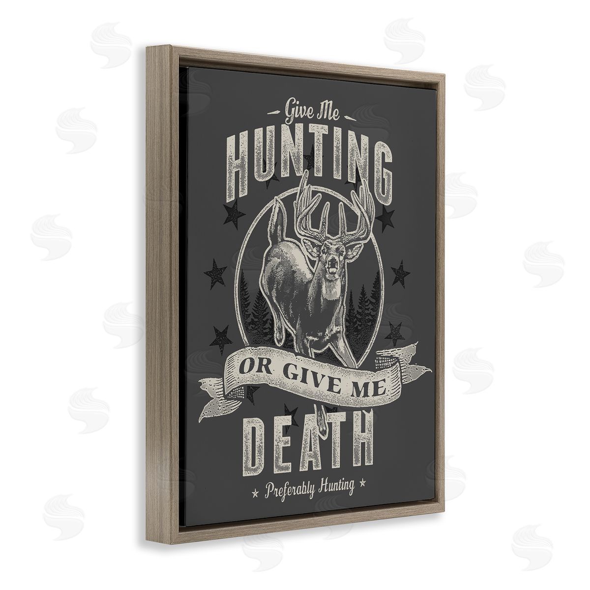 Jedco Brands, Inc. Give Me Hunting Or Death Canvas Wall Art Print