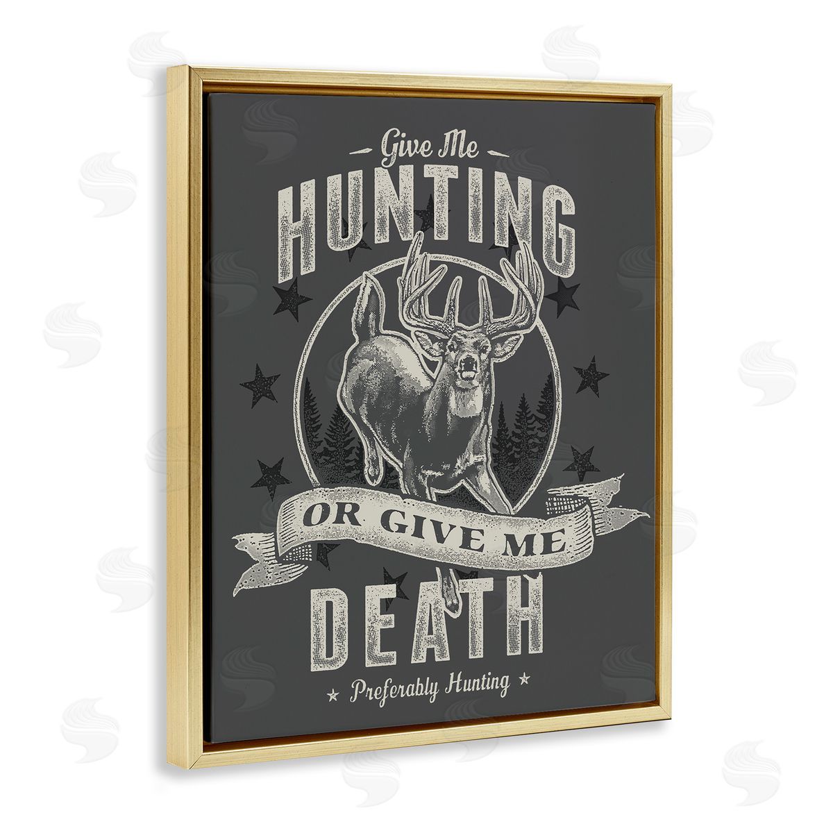 Jedco Brands, Inc. Give Me Hunting Or Death Canvas Wall Art Print