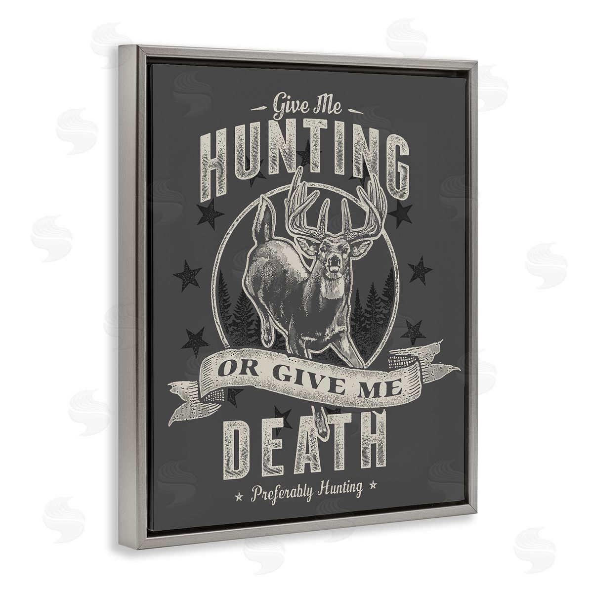 Jedco Brands, Inc. Give Me Hunting Or Death Canvas Wall Art Print