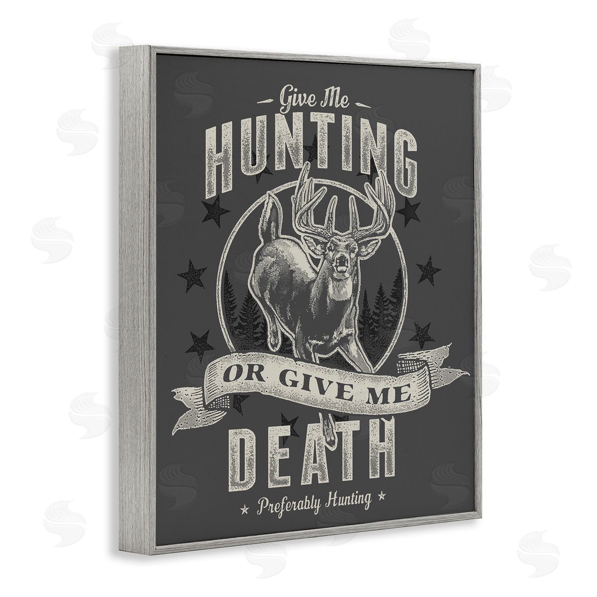 Jedco Brands, Inc. Give Me Hunting Or Death Canvas Wall Art Print