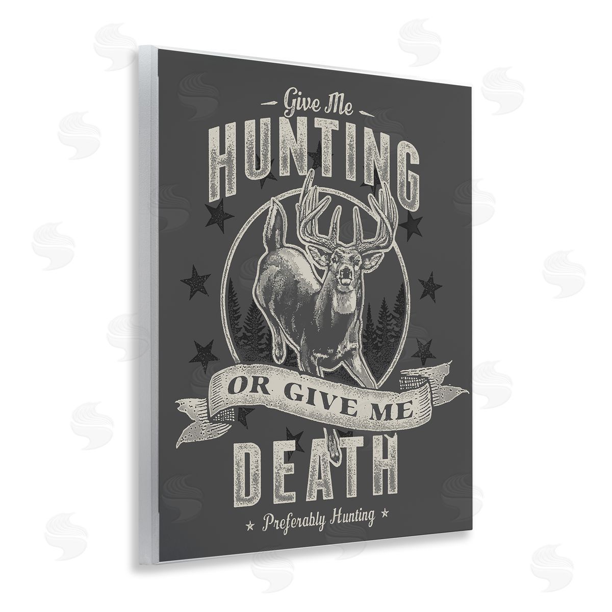 Jedco Brands, Inc. Give Me Hunting Or Death Canvas Wall Art Print