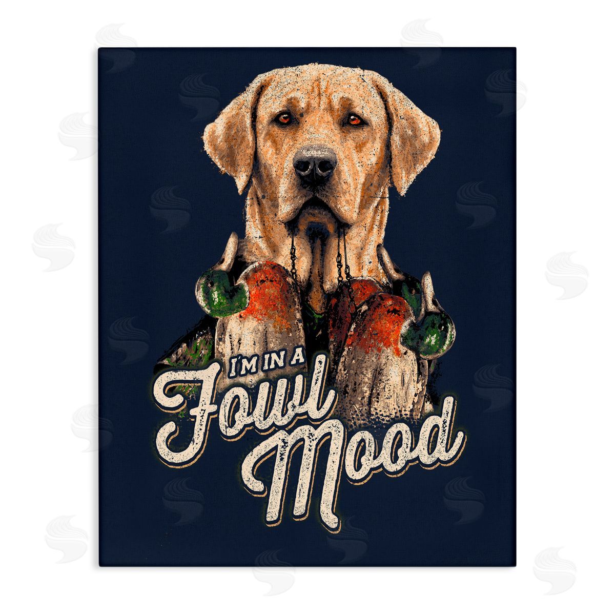 Jedco Brands, Inc. Fowl Mood Hunting Dog Canvas Wall Art Print