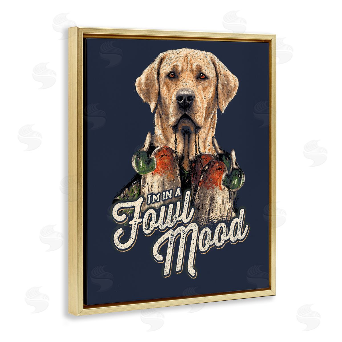 Jedco Brands, Inc. Fowl Mood Hunting Dog Canvas Wall Art Print