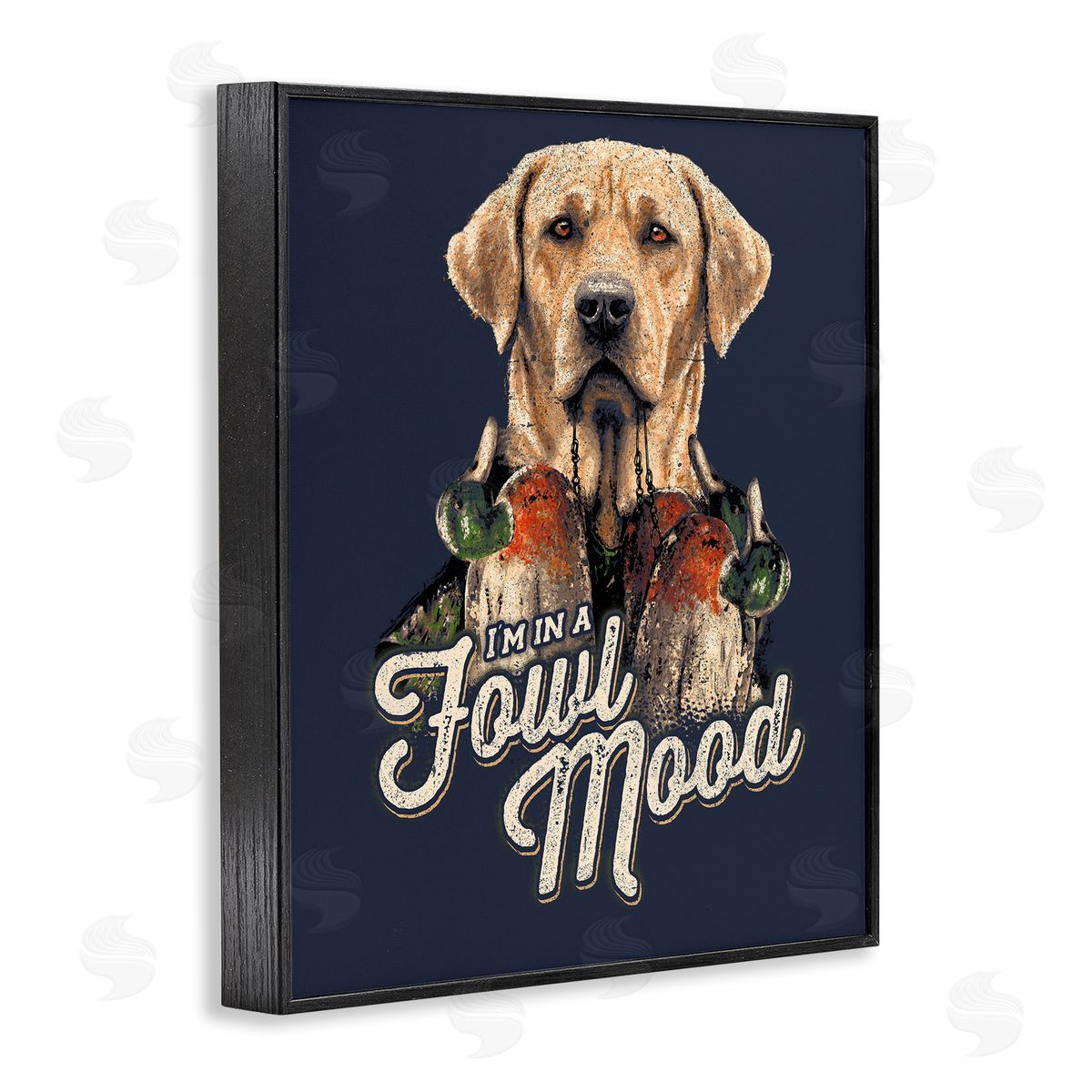 Jedco Brands, Inc. Fowl Mood Hunting Dog Canvas Wall Art Print