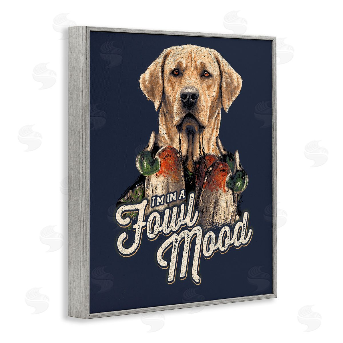 Jedco Brands, Inc. Fowl Mood Hunting Dog Canvas Wall Art Print