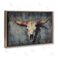 Nina Blue | Antique Distressed Cow Skull