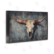 Nina Blue | Antique Distressed Cow Skull