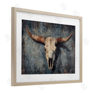 Nina Blue | Antique Distressed Cow Skull