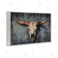 Nina Blue | Antique Distressed Cow Skull