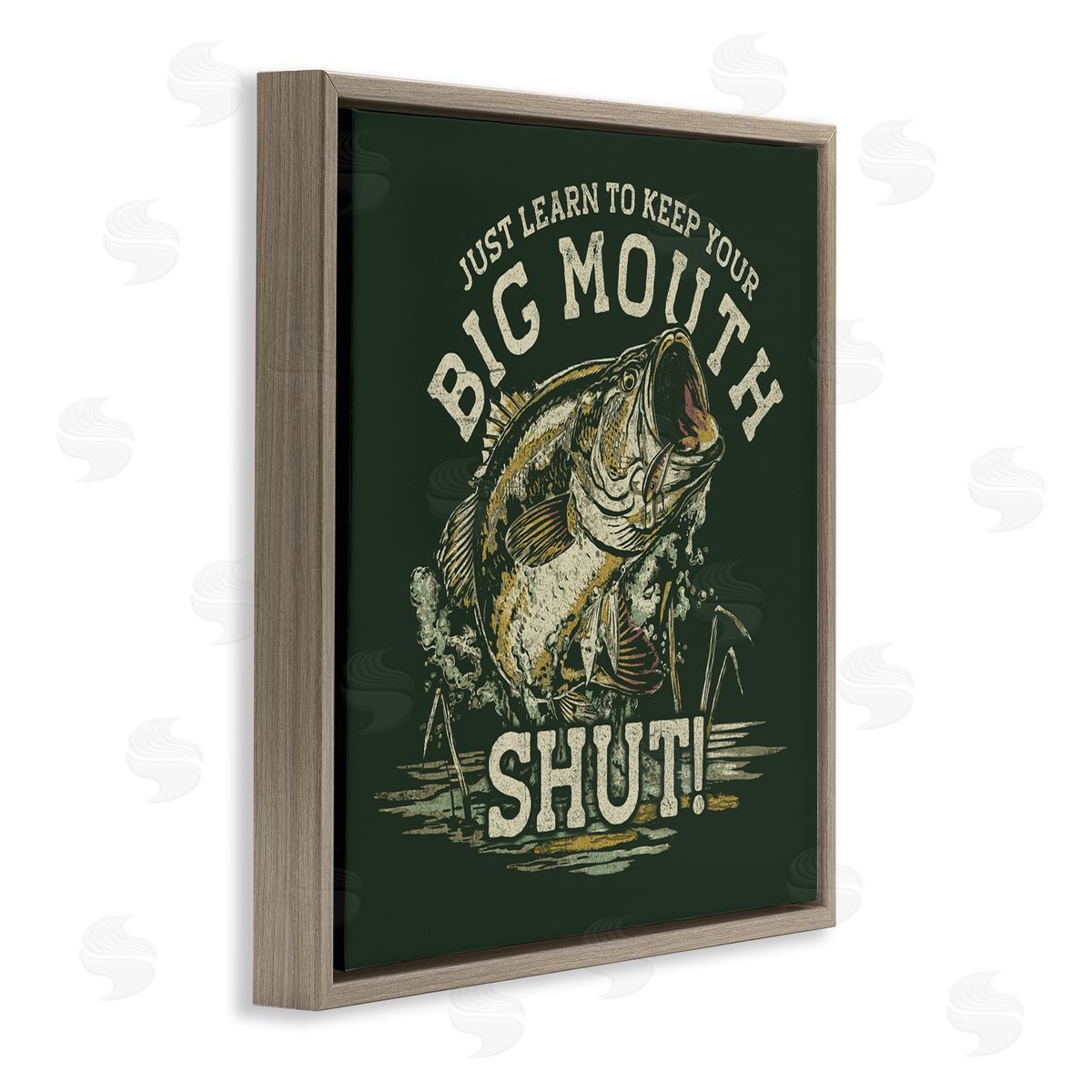 Jedco Brands, Inc. Keep Big Mouth Shut Canvas Wall Art Print