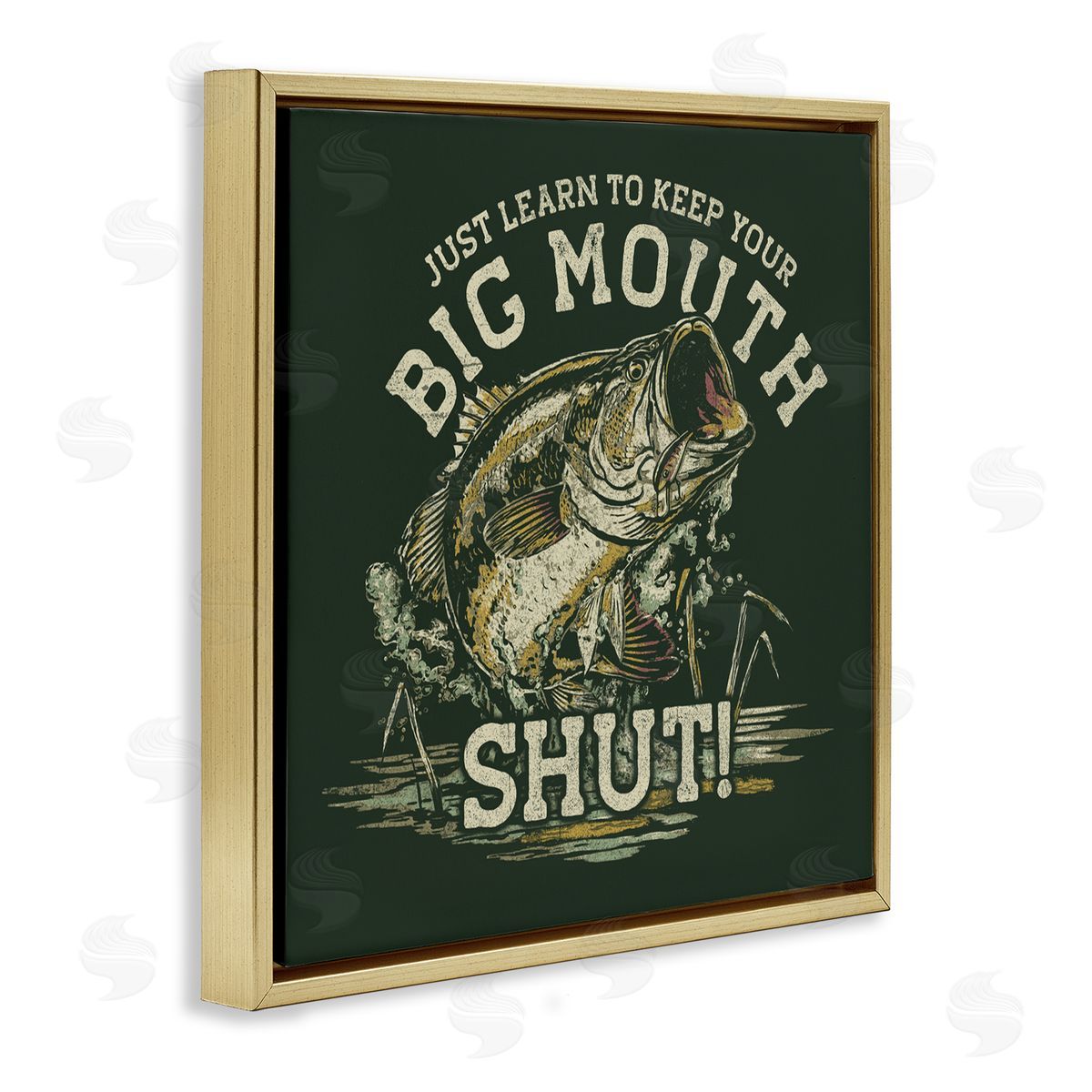 Jedco Brands, Inc. Keep Big Mouth Shut Canvas Wall Art Print