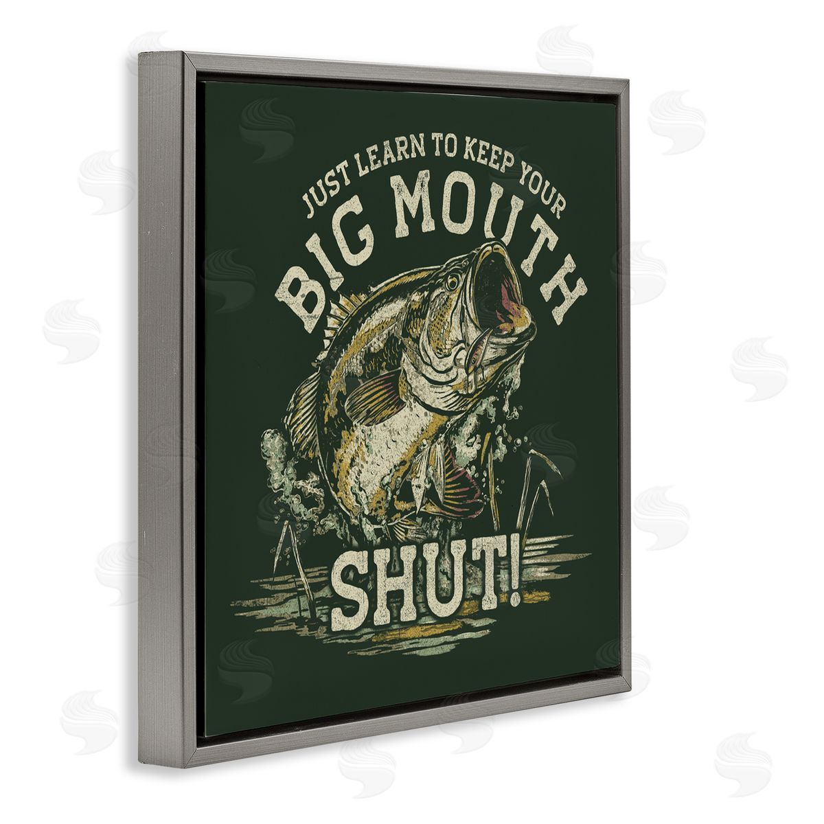 Jedco Brands, Inc. Keep Big Mouth Shut Canvas Wall Art Print