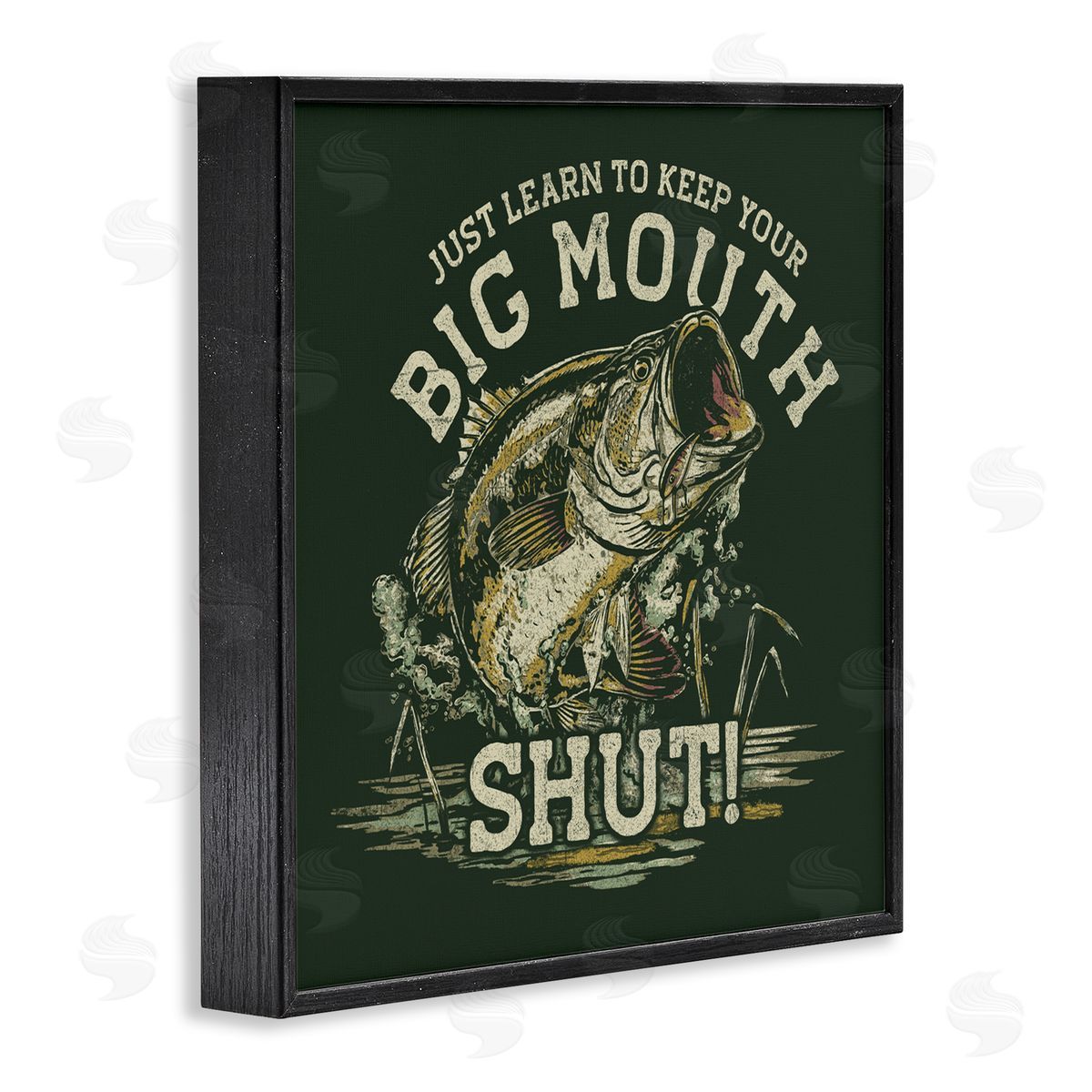 Jedco Brands, Inc. Keep Big Mouth Shut Canvas Wall Art Print