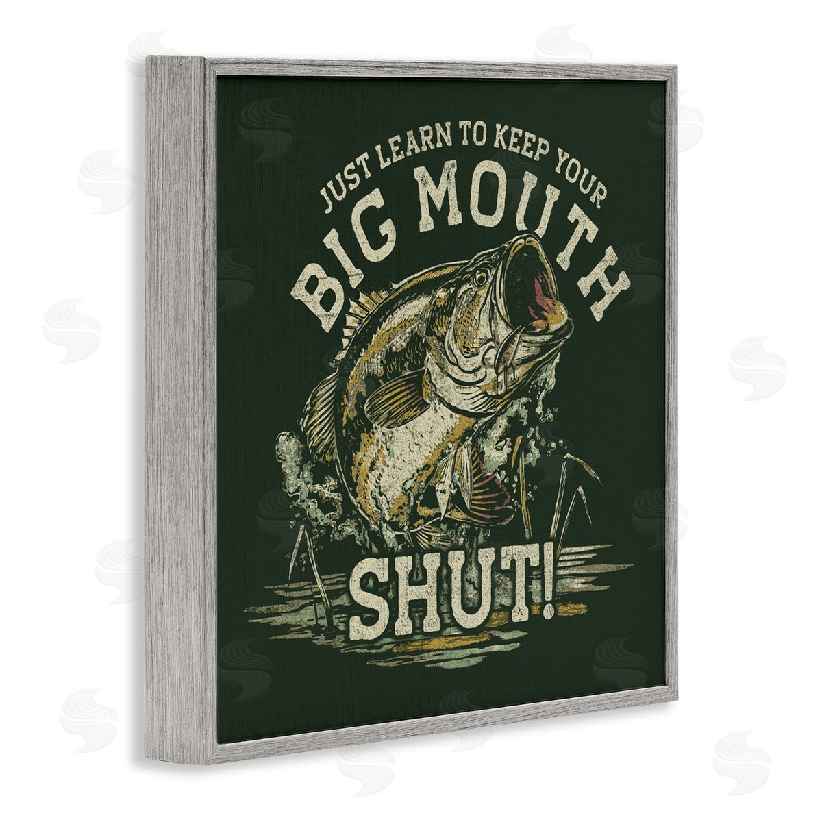 Jedco Brands, Inc. Keep Big Mouth Shut Canvas Wall Art Print
