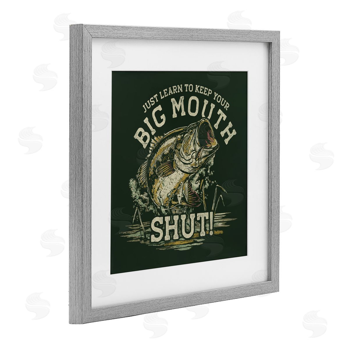 Jedco Brands, Inc. Keep Big Mouth Shut Canvas Wall Art Print