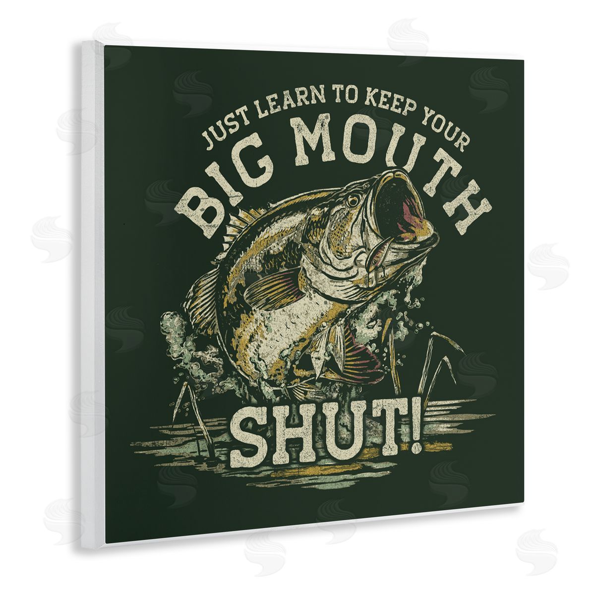 Jedco Brands, Inc. Keep Big Mouth Shut Canvas Wall Art Print