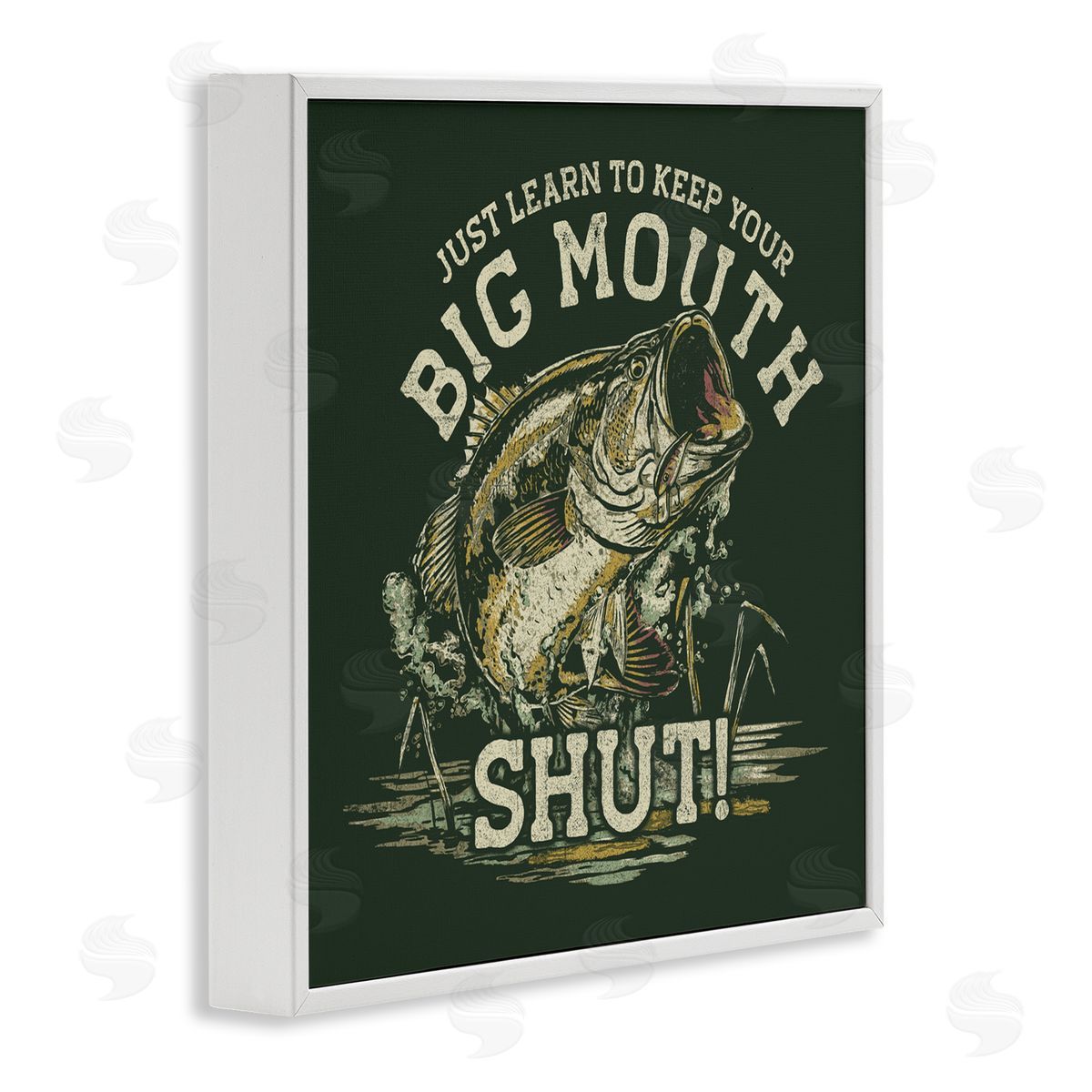 Jedco Brands, Inc. Keep Big Mouth Shut Canvas Wall Art Print