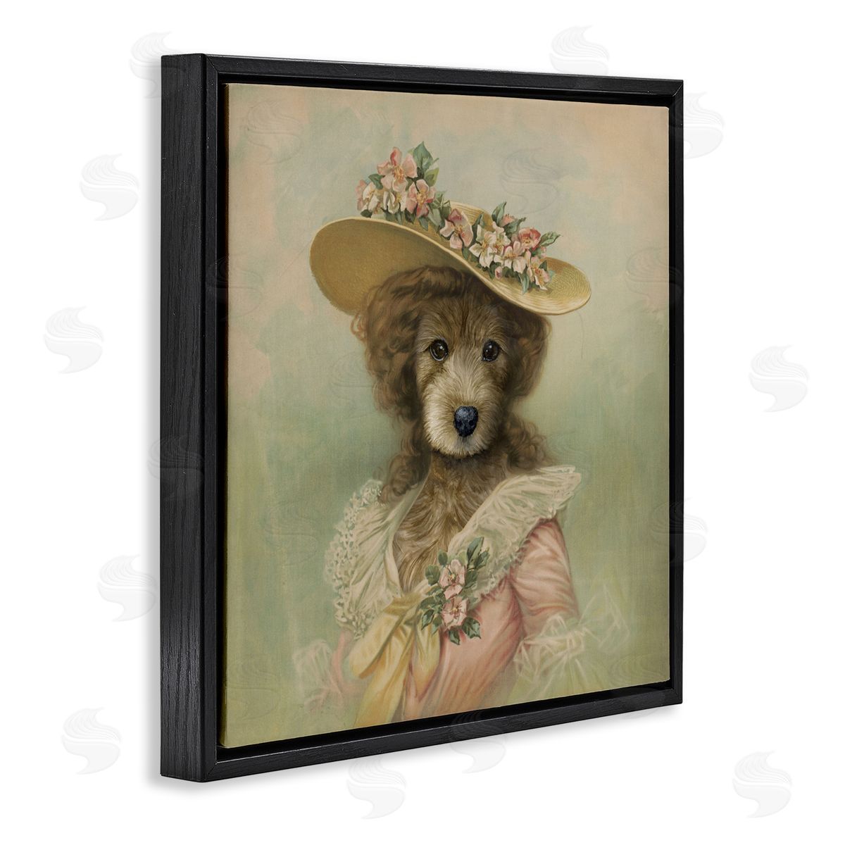 Brett Blumenthal Vintage Feminine Dog with Hat Canvas Wall Art Print