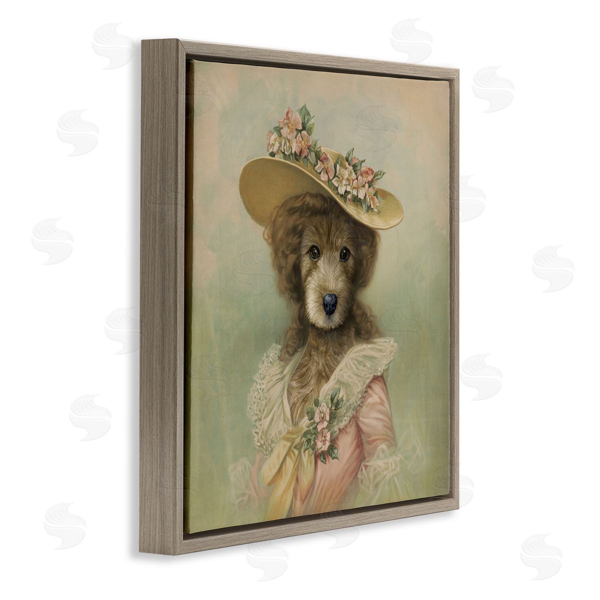 Brett Blumenthal Vintage Feminine Dog with Hat Canvas Wall Art Print