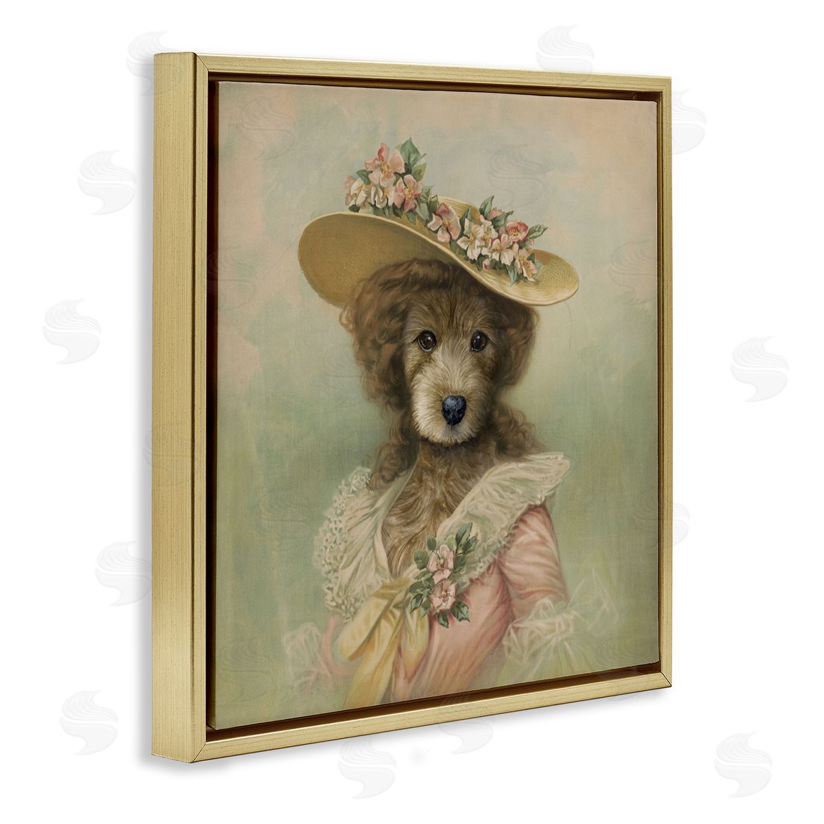 Brett Blumenthal Vintage Feminine Dog with Hat Canvas Wall Art Print